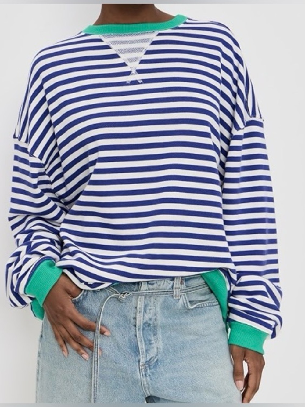 Free People We the Free Classic Striped Crewneck